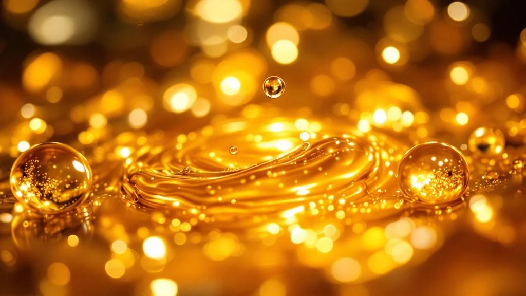 Macro texture of active skincare serum