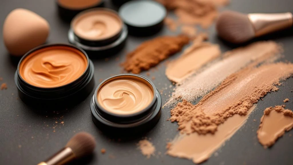 Expert makeup application on deep skin