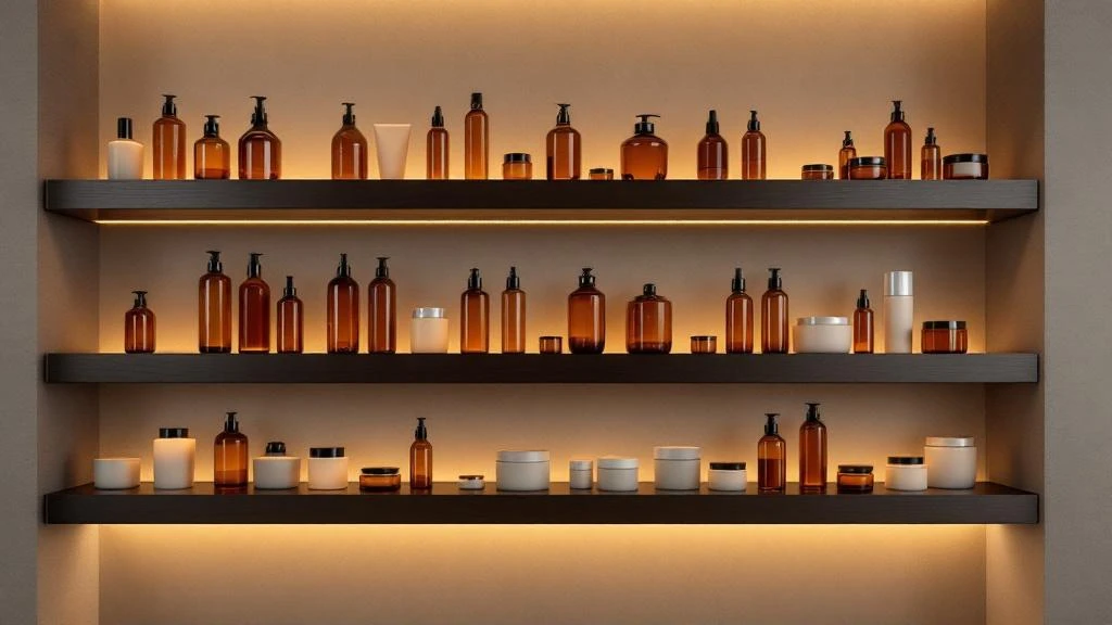 Modern Skincare Shelf