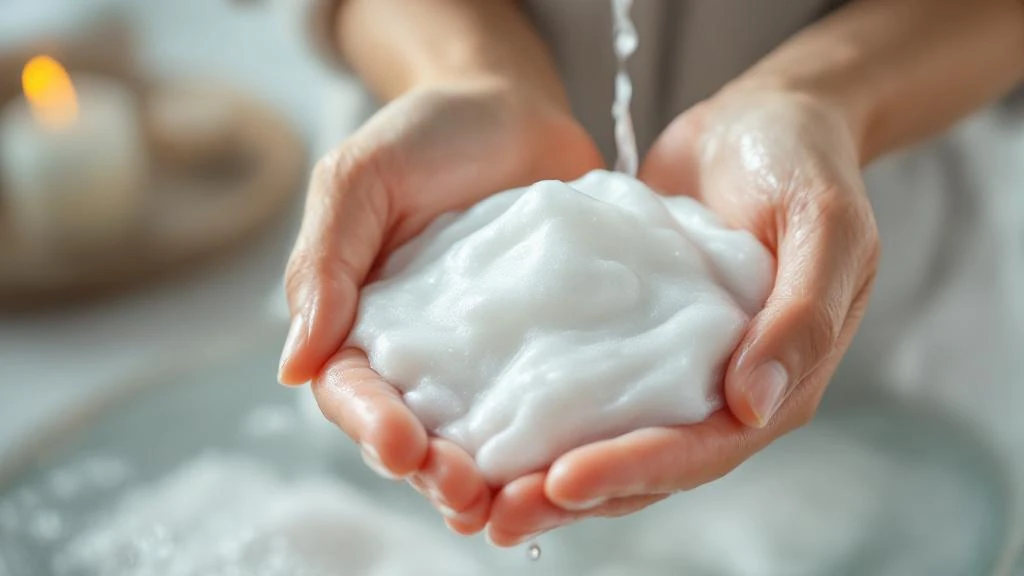 Detailed skincare routine: gentle cleansing on melanin-rich skin